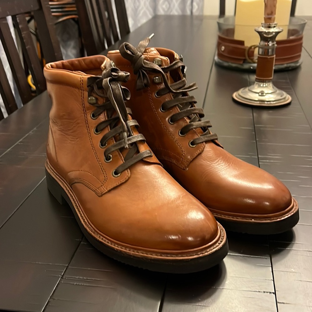Frye Gordon Boots Cognac new Mens Size 8.5